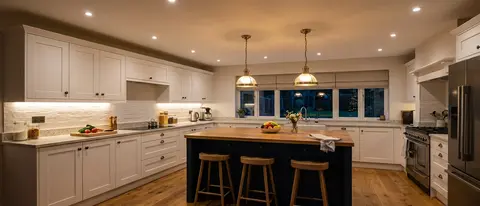 Recessed and pendant kitchen lighting installation in Mankato, MN